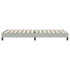 Világosszürke bársony rugós ágy matrac nélkül 90x220 cm