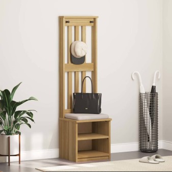 Sandnes tömör fenyőfa előszobafa 45x40x159,5 cm