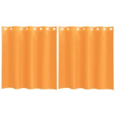 2 db narancssárga fátyolfüggönyök rojtokkal 140x140 cm 2 db narancssárga fátyolfüggönyök rojtokkal 140x140 cm