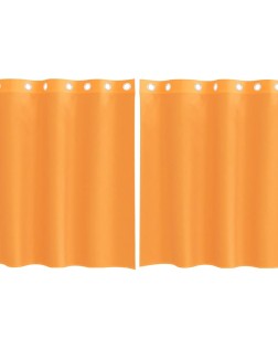2 db narancssárga fátyolfüggönyök rojtokkal 140x140 cm