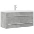Betonszürke szerelt fa mosdószekrény 100 x 38,5 x 48 cm