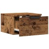2 db antik fa színű falra szerelhető éjjeliszekrény 34x30x20 cm