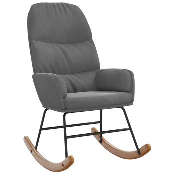 Sötétszürke bársony hintaszék