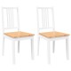 2 db fehér tömörfa gumiból készült étkezőszékek