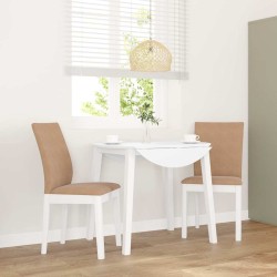 2 db fehér tömörfa gumiból készült étkezőszékek párnákkal