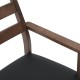 2 db barna tömörfa gumiból készült étkezőszékek párnákkal