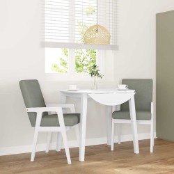 2 db fehér tömörfa gumiból készült étkezőszékek párnákkal