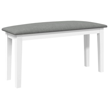 Fehér tömörfa gumiból pad 90 cm