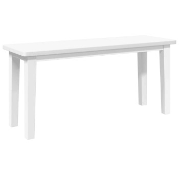 Fehér tömörfa gumiból pad 90 cm