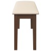 Barna tömörfa gumiból pad 110 cm