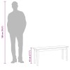 Tömörfa gumiból pad 110 cm