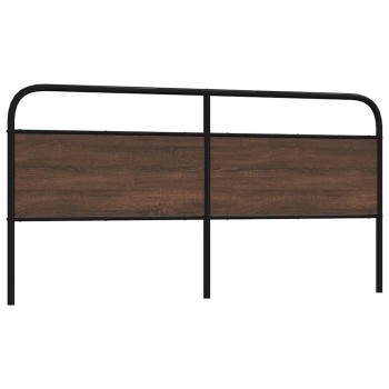 Barna tölgy színű acél és szerelt fa csere fejtámla 180 cm