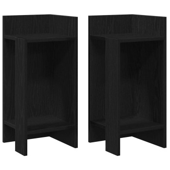 2 db fekete kisasztal polccal 25,5 x 27 x 60 cm