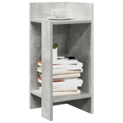 2 db betonszürke kisasztal polccal 25,5 x 27 x 60 cm