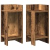 2 db antik fa színű kisasztal polccal 25,5 x 27 x 60 cm