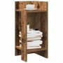 2 db antik fa színű kisasztal polccal 25,5 x 27 x 60 cm