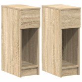Éjjeliszekrények fiókkal 2 db sonoma tölgy 20 x 36 x 60 cm