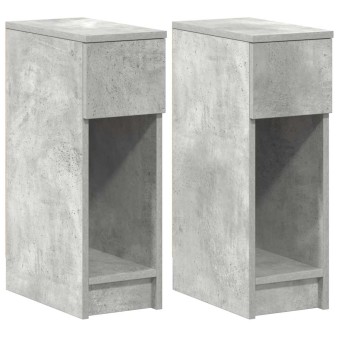 2 db betonszürke éjjeliszekrény fiókkal 20 x 36 x 60 cm