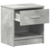 2 db betonszürke éjjeliszekrény fiókkal 39x28x41 cm