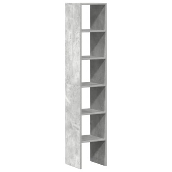 2 db betonszürke szerelt fa könyvespolcok halmozható 30x30x80cm