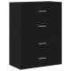 2 db fekete tölgy szerelt fa szekrény 2 fiókkal 60 x 31 x 40 cm 2 db fekete tölgy szerelt fa szekrény 2 fiókkal 60 x 31 x 40 cm