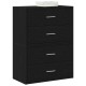 2 db fekete tölgy szerelt fa szekrény 2 fiókkal 60 x 31 x 40 cm 2 db fekete tölgy szerelt fa szekrény 2 fiókkal 60 x 31 x 40 cm