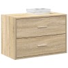 Szekrény 2 fiókkal sonoma tölgy 60x31x40 cm gépi forgácsolt fa