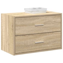 Szekrény 2 fiókkal sonoma tölgy 60x31x40 cm gépi forgácsolt fa