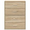 2 db sonoma tölgy szerelt fa szekrény 2 fiókkal 60 x 31 x 40 cm