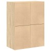 2 db sonoma tölgy szerelt fa szekrény 2 fiókkal 60 x 31 x 40 cm