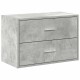 Betonszürke szerelt fa szekrény 2 fiókkal 60 x 31 x 40 cm Betonszürke szerelt fa szekrény 2 fiókkal 60 x 31 x 40 cm