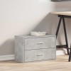 Betonszürke szerelt fa szekrény 2 fiókkal 60 x 31 x 40 cm