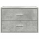 Betonszürke szerelt fa szekrény 2 fiókkal 60 x 31 x 40 cm Betonszürke szerelt fa szekrény 2 fiókkal 60 x 31 x 40 cm