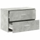 Betonszürke szerelt fa szekrény 2 fiókkal 60 x 31 x 40 cm Betonszürke szerelt fa szekrény 2 fiókkal 60 x 31 x 40 cm