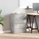 Szekrények 2 fiókkal 2 db betonszürke 60x31x40 cm gépelt fa Szekrények 2 fiókkal 2 db betonszürke 60x31x40 cm gépelt fa
