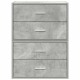 Szekrények 2 fiókkal 2 db betonszürke 60x31x40 cm gépelt fa Szekrények 2 fiókkal 2 db betonszürke 60x31x40 cm gépelt fa