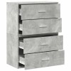 Szekrények 2 fiókkal 2 db betonszürke 60x31x40 cm gépelt fa