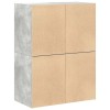 Szekrények 2 fiókkal 2 db betonszürke 60x31x40 cm gépelt fa