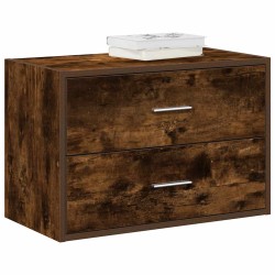 Szekrény 2 fiókkal füstölt tölgy 60x31x40 cm gépi forgácsolt fa