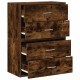 2 db füstölt tölgy szerelt fa szekrény 2 fiókkal 60 x 31 x 40cm 2 db füstölt tölgy szerelt fa szekrény 2 fiókkal 60 x 31 x 40cm