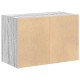 Szürke sonoma szerelt fa szekrény 2 fiókkal 60 x 31 x 40 cm Szürke sonoma szerelt fa szekrény 2 fiókkal 60 x 31 x 40 cm