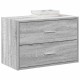 Szürke sonoma szerelt fa szekrény 2 fiókkal 60 x 31 x 40 cm Szürke sonoma szerelt fa szekrény 2 fiókkal 60 x 31 x 40 cm