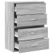 2 db szürke sonoma szerelt fa szekrény 2 fiókkal 60 x 31 x 40cm 2 db szürke sonoma szerelt fa szekrény 2 fiókkal 60 x 31 x 40cm