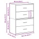 2 db szürke sonoma szerelt fa szekrény 2 fiókkal 60 x 31 x 40cm 2 db szürke sonoma szerelt fa szekrény 2 fiókkal 60 x 31 x 40cm