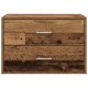 Antik fa színű szerelt fa szekrény 2 fiókkal 60 x 31 x 40 cm Antik fa színű szerelt fa szekrény 2 fiókkal 60 x 31 x 40 cm