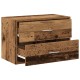 Antik fa színű szerelt fa szekrény 2 fiókkal 60 x 31 x 40 cm Antik fa színű szerelt fa szekrény 2 fiókkal 60 x 31 x 40 cm