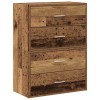 2 db antik fa szerelt fa szekrény 2 fiókkal 60 x 31 x 40 cm