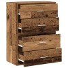 2 db antik fa szerelt fa szekrény 2 fiókkal 60 x 31 x 40 cm