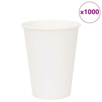 1000 db fehér papír kávéscsészék 12oz 300ml