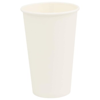 1000 db fehér papír kávéscsészék 16oz 400ml